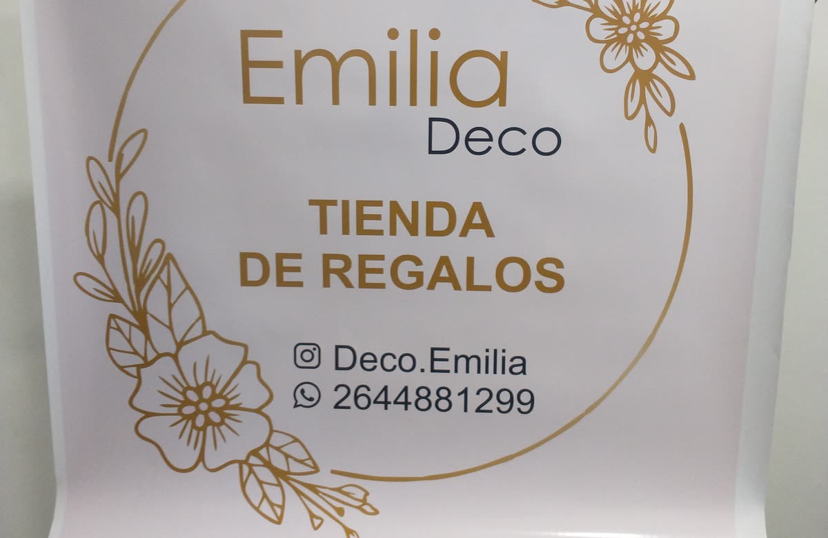 Lona impresa para una tienda de regalos