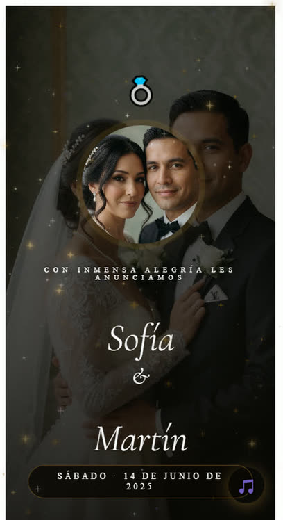 Invitación web de casamiento
