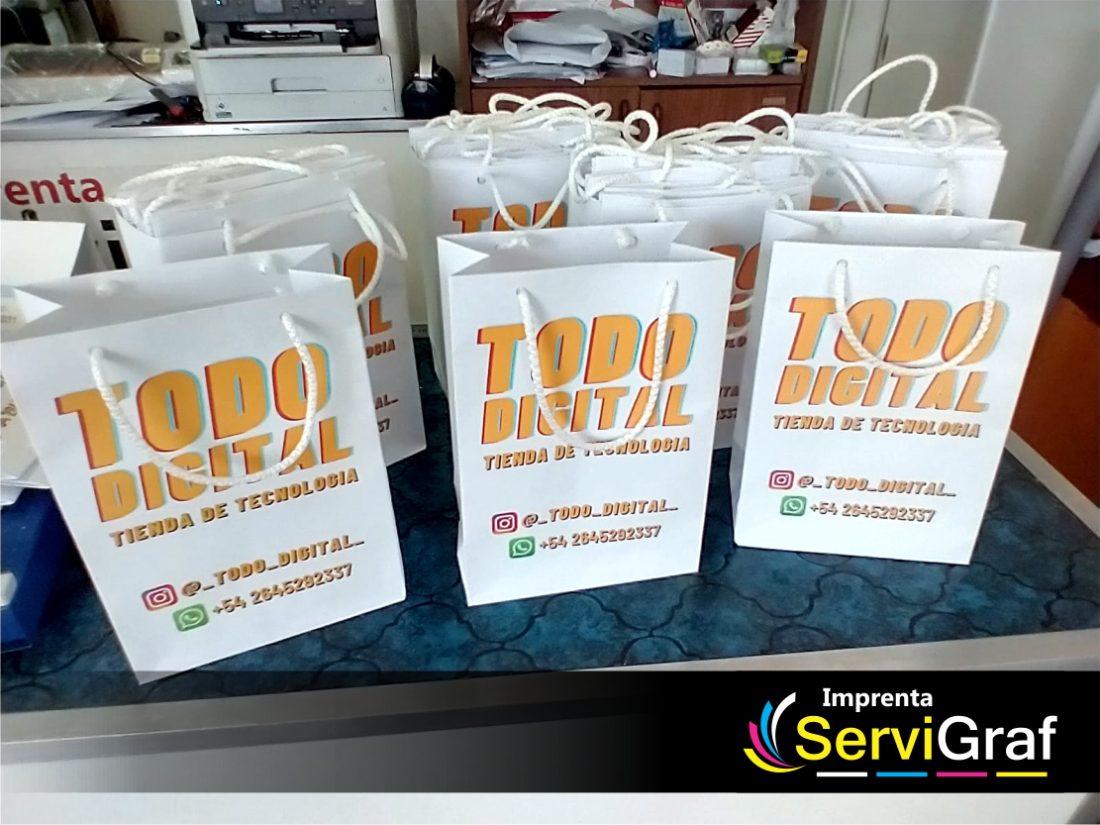 Bolsa de papel impresa