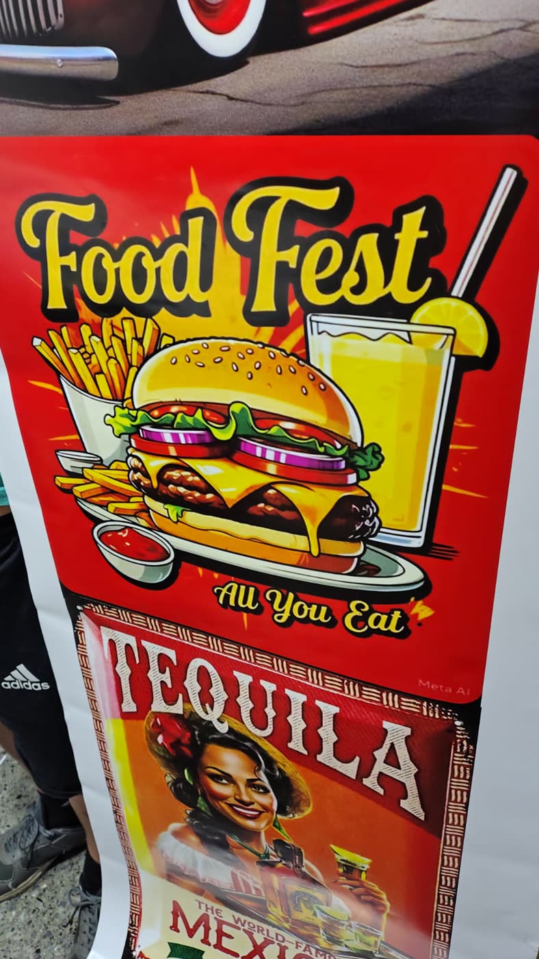 Lona para un evento gastronómico